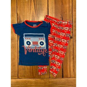 Kickee‎ Pants Vintage Cassette Pajamas size 2t